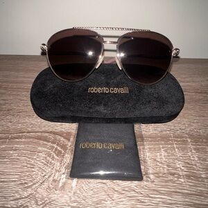 New Roberto Cavalli Hoedus 899S Rose Gold Aviator Sunglasses 59mm